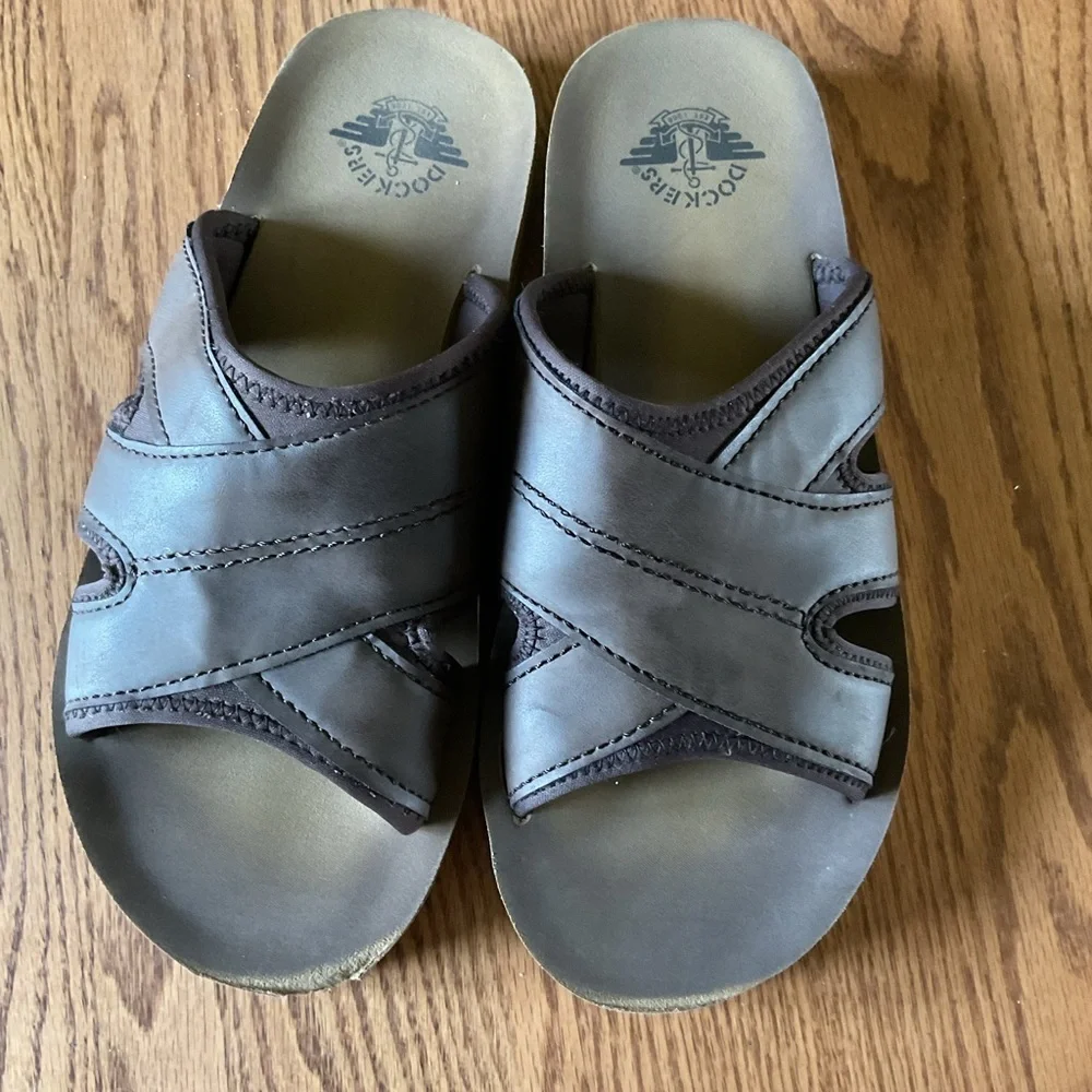 Dockers Brown Comfort Slide Sandals size 10